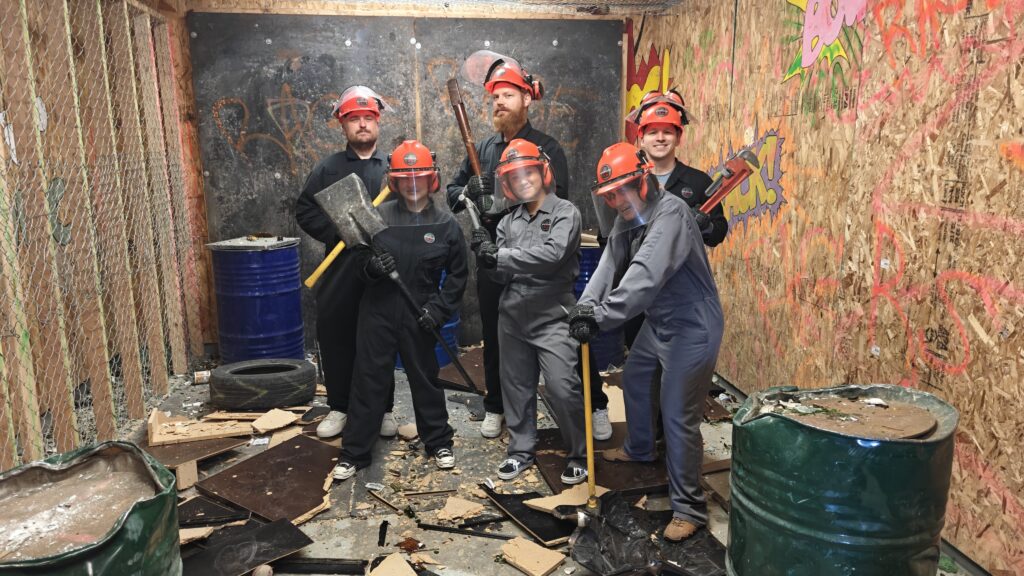 Corporate event at rage room RageScape Oceanside San Diego